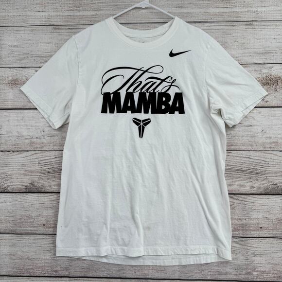 Nike Thats Mamba Logo T-Shirt Adult Large White Swoosh Kobe Bryant - Picture 1 of 5